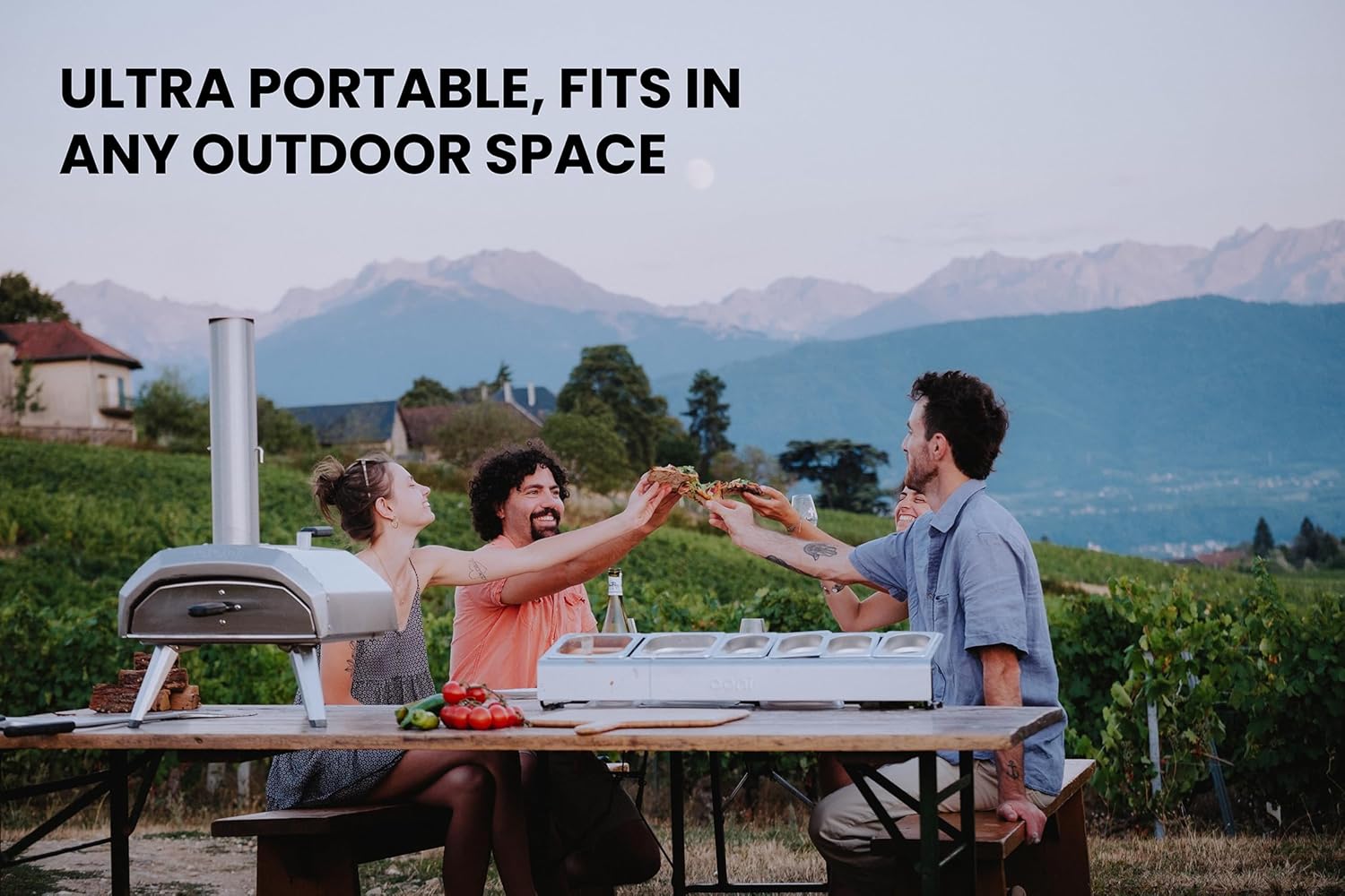 Ooni Karu 12 Four a Pizza Multi-Combustibles Four à pizza Pizza Bois/Gaz/Charbon/Pizzas cuites en 60 secondes Chrono Pizza Gaz pour une Authentique Pizza Cuite sur Pierre Ooni Four a Pizza Gaz