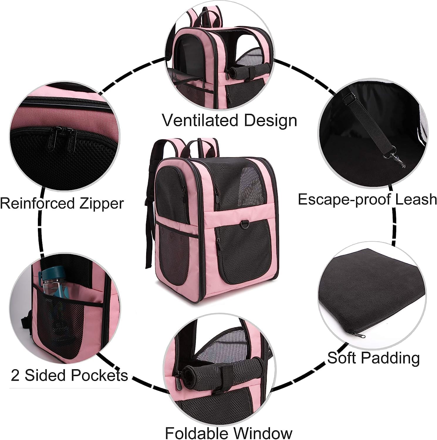 apollo walker Sac à dos pour animaux de compagnie, sac de transport pour chiens et chats de 2 à 12 kg, souple, vert armée