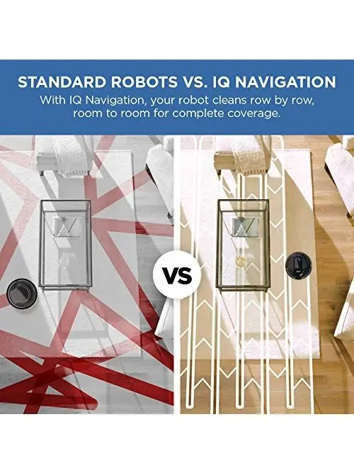 Shark AV1010AE IQ Robot Vacuum with XL Self-Empty Base, Bagless, 45-Day Capacity, Advanced Navigation, Alexa & Wi-Fi, Multi-Surface Brushroll, for Pets, Dander & Dust, Carpet & Hard Floor, Black