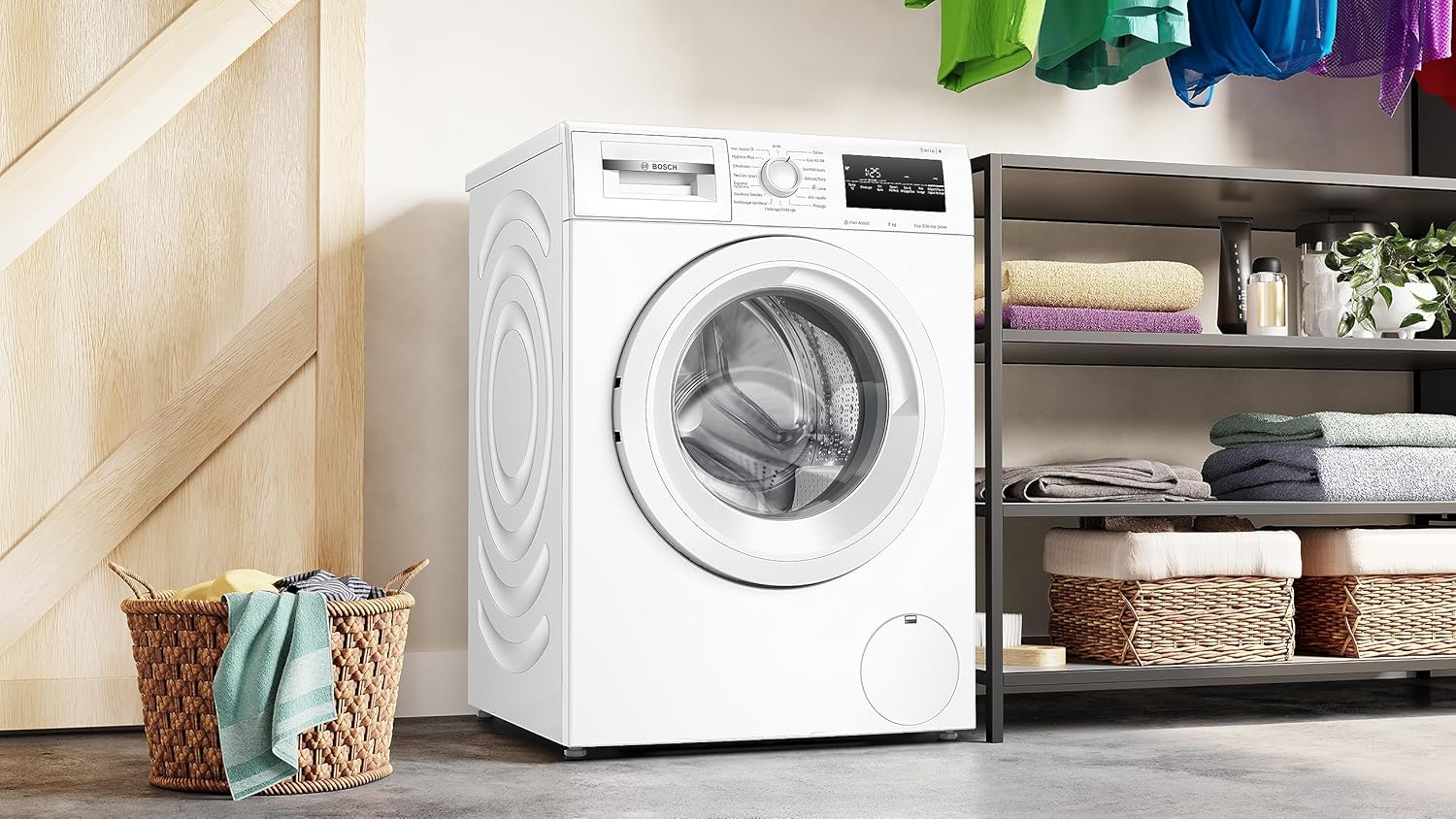 Bosch WAN24228FR, Série 4, Lave linge hublot, 8 kg, 1200 trs/min, Blanc