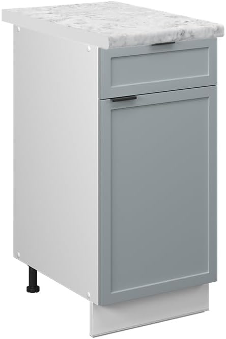 Vicco Meuble pour Four Fame-Line, Blanc Haute Brillance/Blanc, 60 cm avec étagères Ouvertes