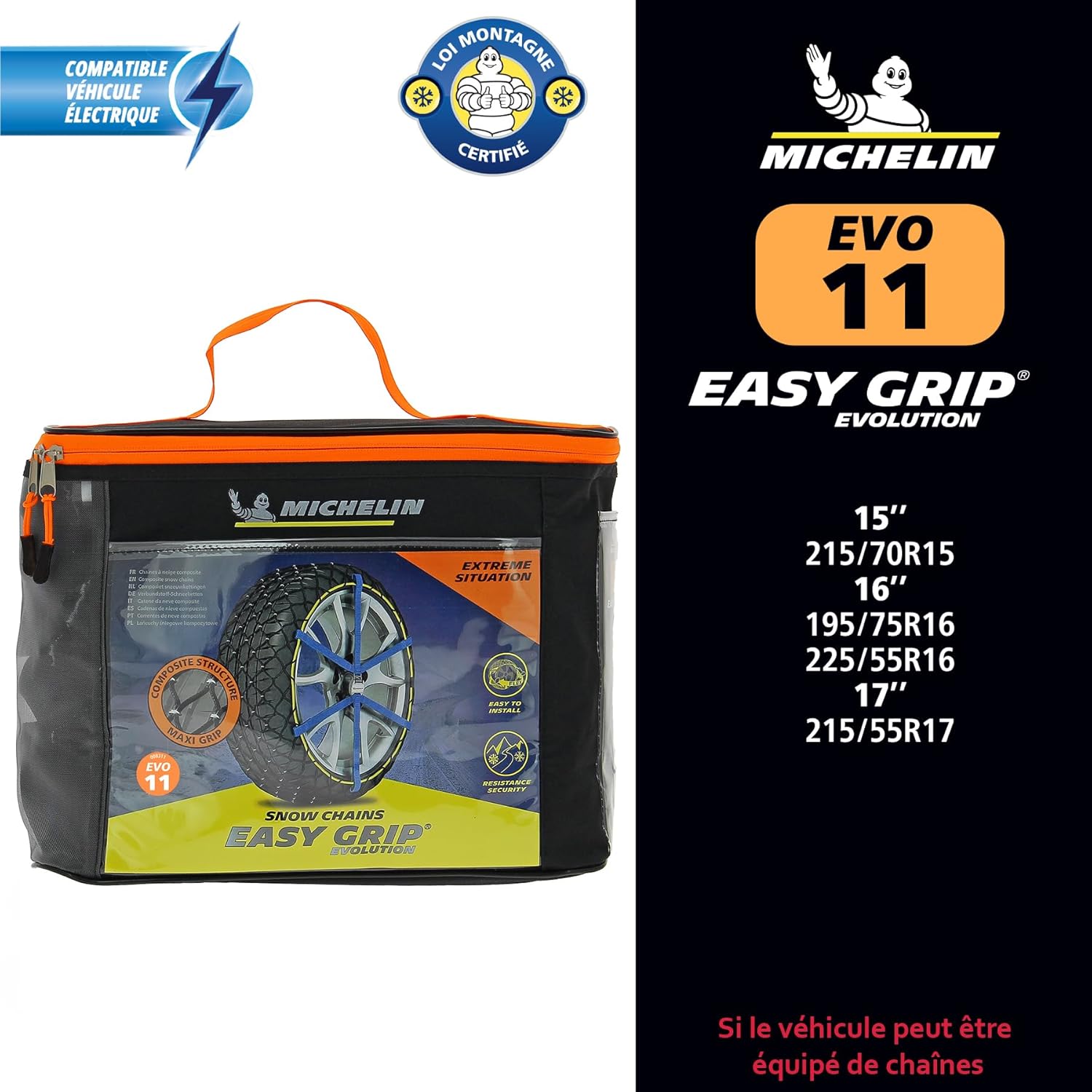 Michelin 008307 Easy Grip Evolution Chane à Neige Composite, EVO 7