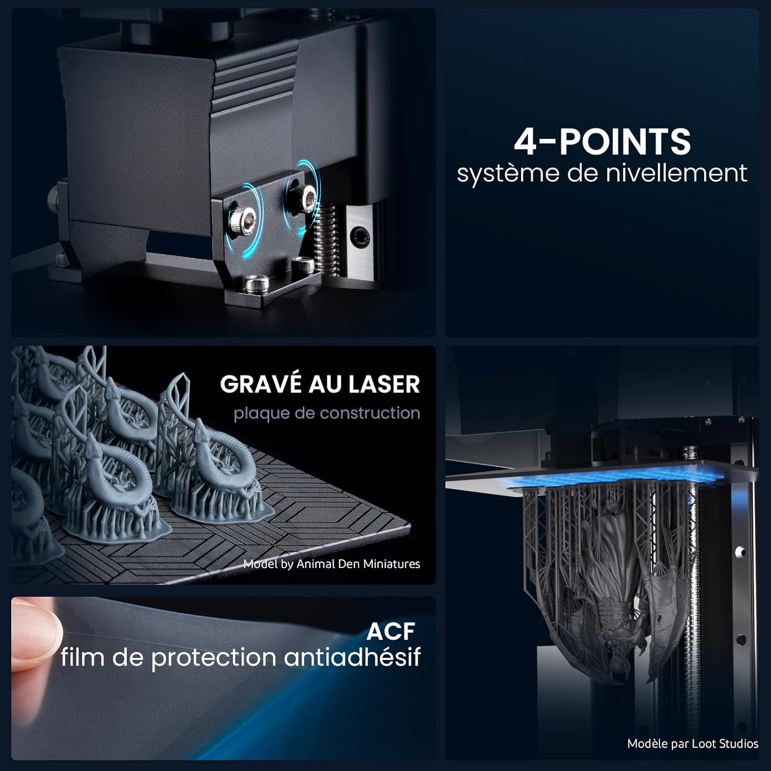 ELEGOO Saturn 4 Ultra Imprimante 3D Résine, LCD Mono 12K de 10 Pouces, Haute Vitesse de 150 mm/h, Nivellement Automatique et Intelligente, Transfert WiFi, Taille d'impression 218,88x122,88x220 mm³