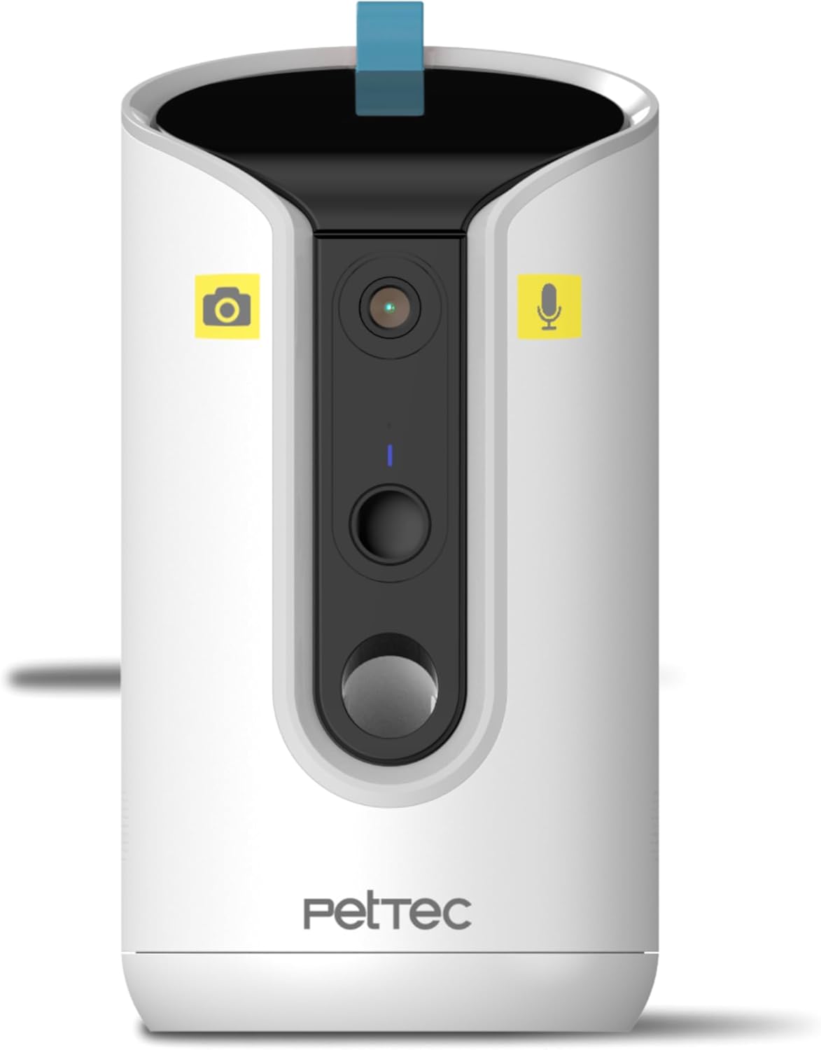 PetTec Cam Free Lot de 2 caméras sans fil pour animaux de compagnie avec application [sans piège à abonnement] – Caméra pour chats et chiens intérieur/extérieur – Détection de mouvement et fonction