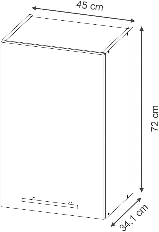 Vicco Meuble pour Four Fame-Line, Blanc Haute Brillance/Blanc, 60 cm avec étagères Ouvertes