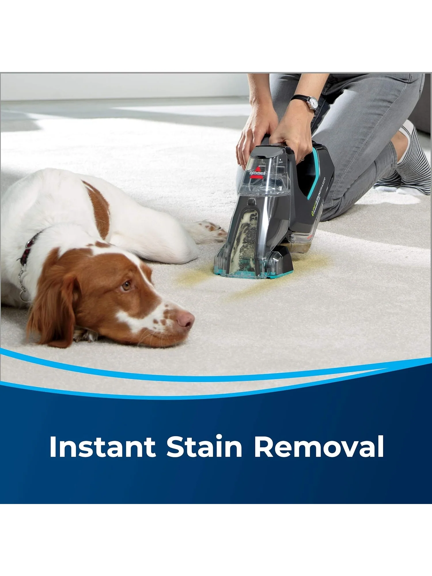 BISSELL Pet Stain Eraser PowerBrush, 20-min runtime, DirtLifter PowerBrush, Stationary Pet Tool,