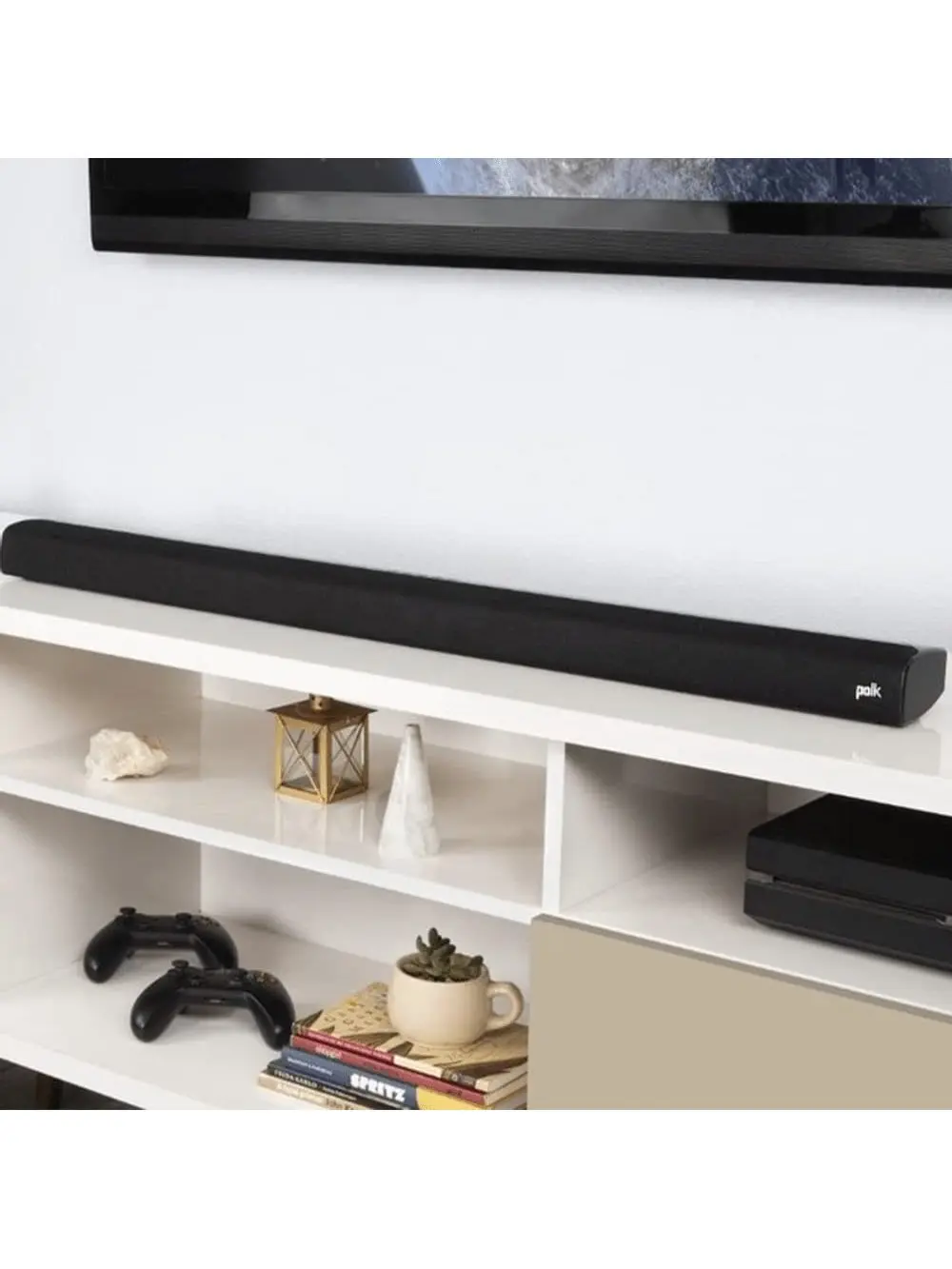 Polk Audio Signa S2 Low Profile TV Sound Bar, Works with 4K & HD TVs, Wireless Subwoofer, Includes HDMI & Optical Cables, Bluetooth Enabled, Black