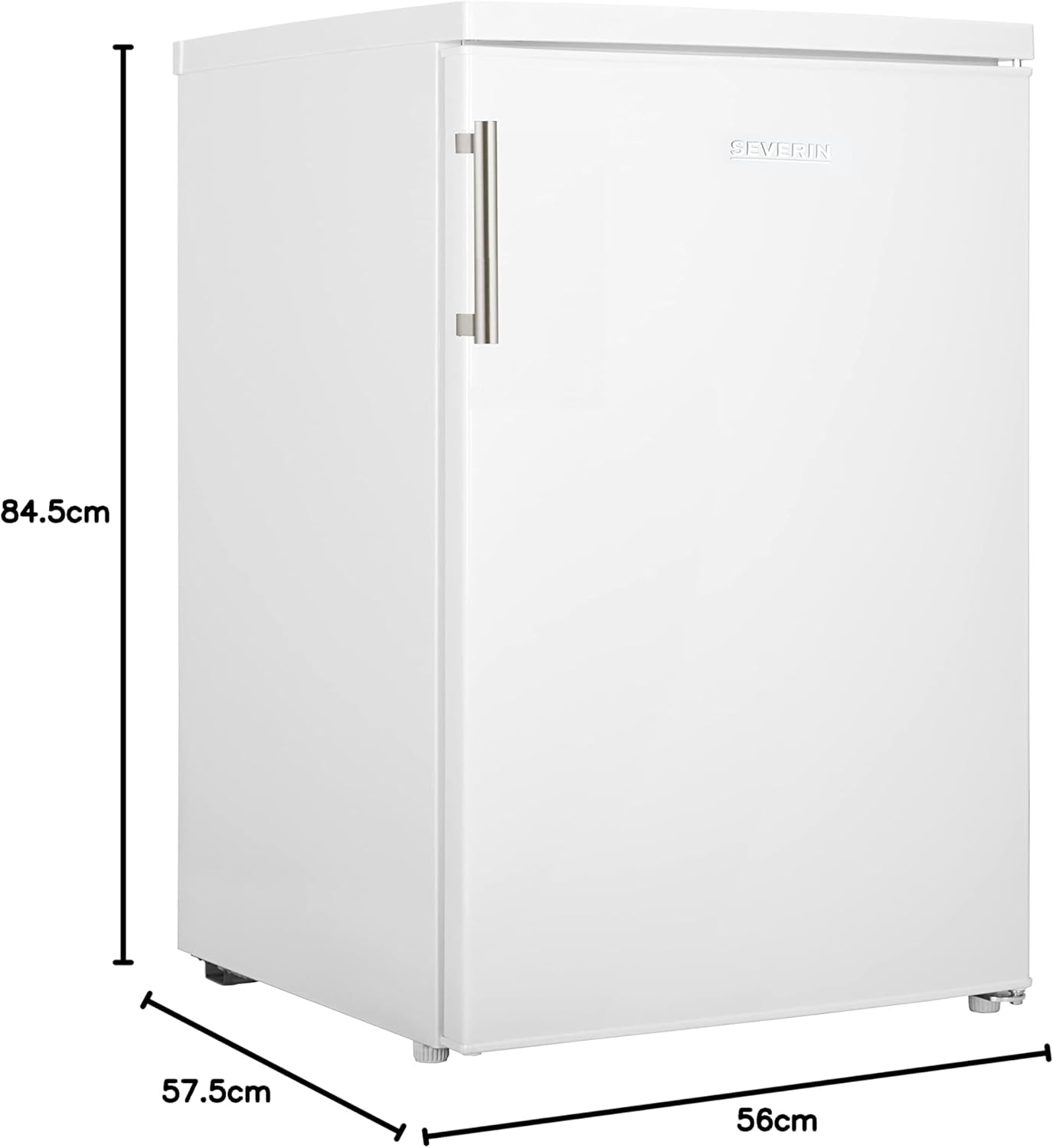 SEVERIN Combiné Table Top, Mini Bar, Mini réfrigérateur Pose libre, Réfrigérateur bar de largeur 56 cm, Volume : 120 Litres, Classe D, 110 kWh/an, 39 dB, Blanc, TKS 8846
