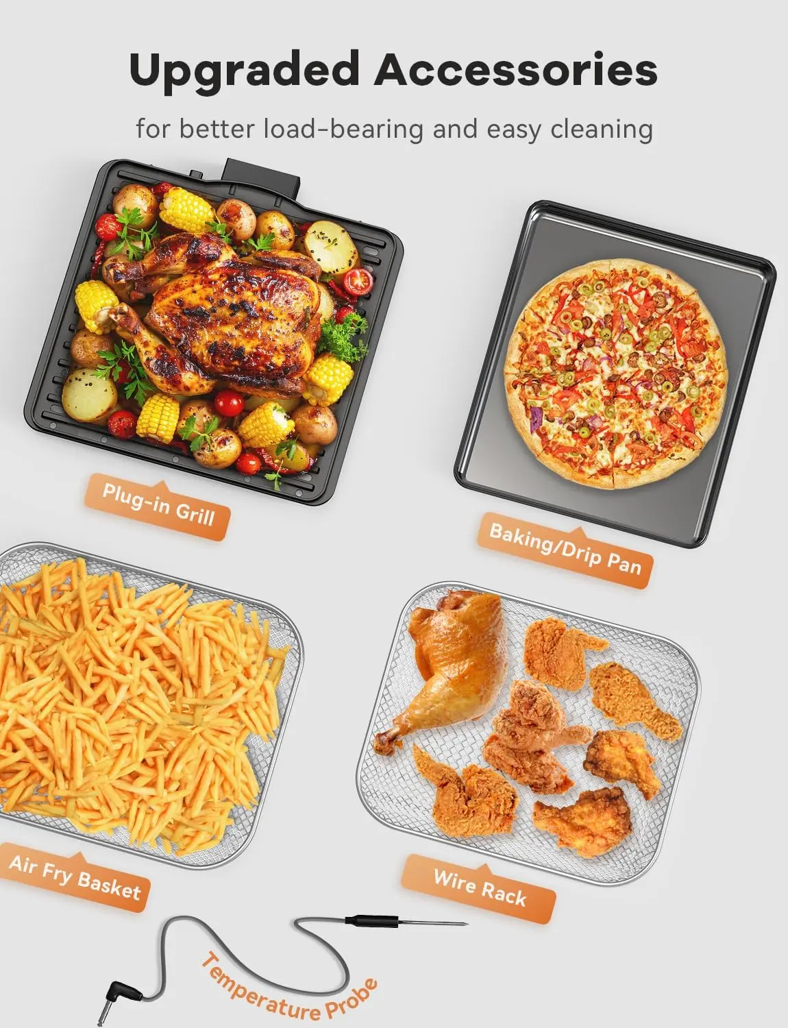 Nuwave TODD ENGLISH Air Fryer Grill Oven Combo, TRUE Char & Flavor, 100 in 1 Super Convection Toaster Oven Countertop, Excellent Thermal Insulation, POWERPORT™ Plug-In Grill, 550°F, Stainless Steel