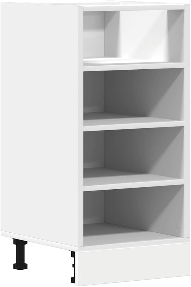 vidaXL Armoire à Micro-Ondes Placard Armoire de Rangement Meubles de Cuisine avec 4 Etagères Intérieur Maison Gris Béton 60x57x207 cm Aggloméré