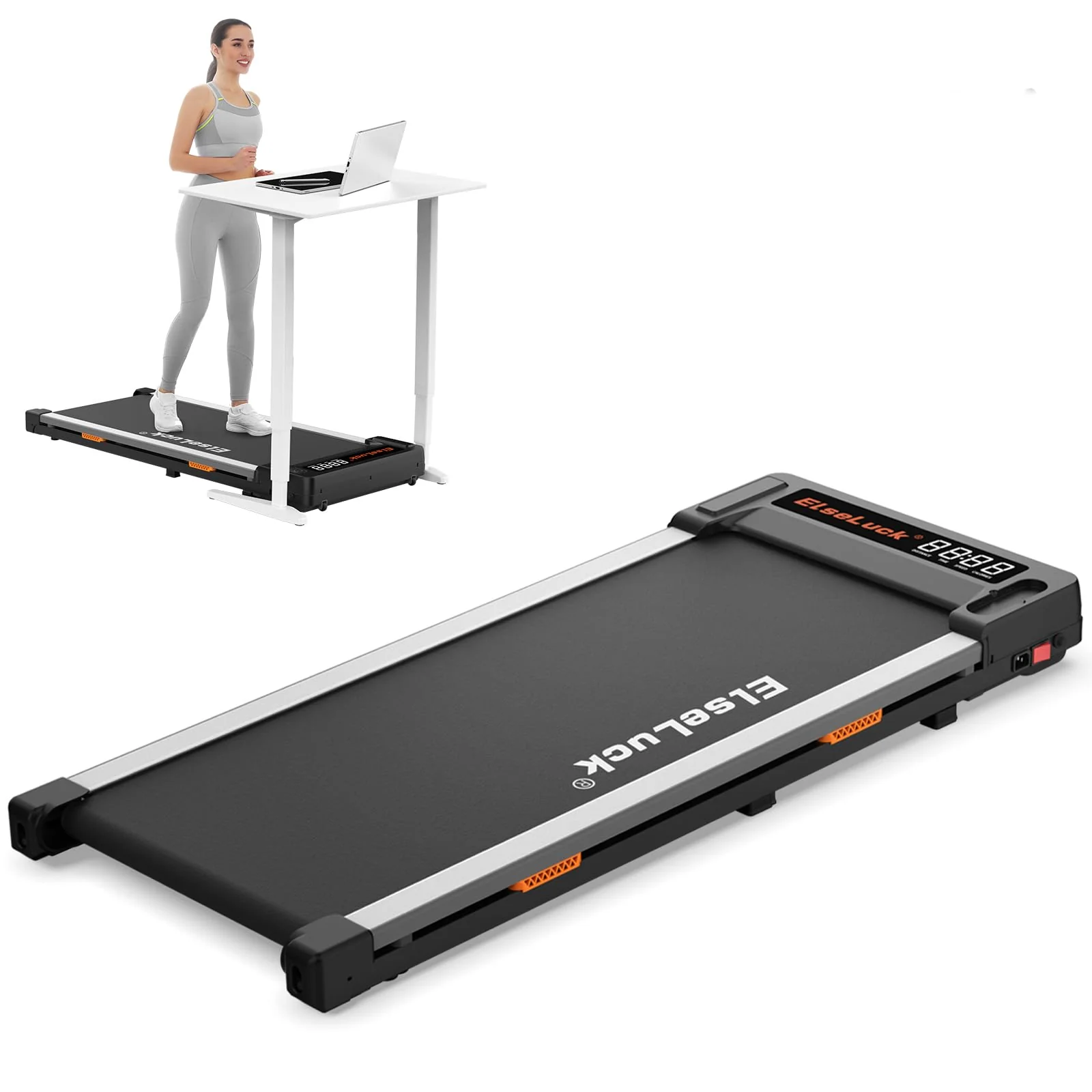 Elseluck Walking Pad, Under Desk Treadmill for Home Office