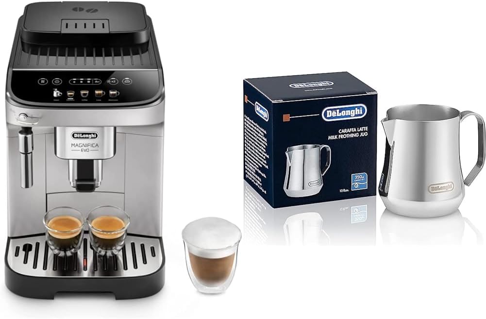 De'Longhi Magnifica Evo Machine a Café Grain ECAM292.33.SB, Machine Expresso et Cappucino, Argent [Exclusif Amazon], Cafè
