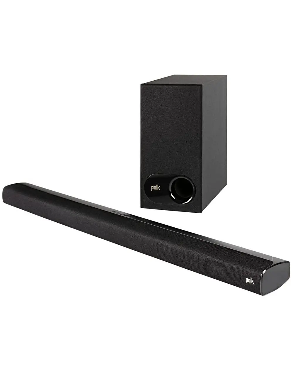 Polk Audio Signa S2 Low Profile TV Sound Bar, Works with 4K & HD TVs, Wireless Subwoofer, Includes HDMI & Optical Cables, Bluetooth Enabled, Black