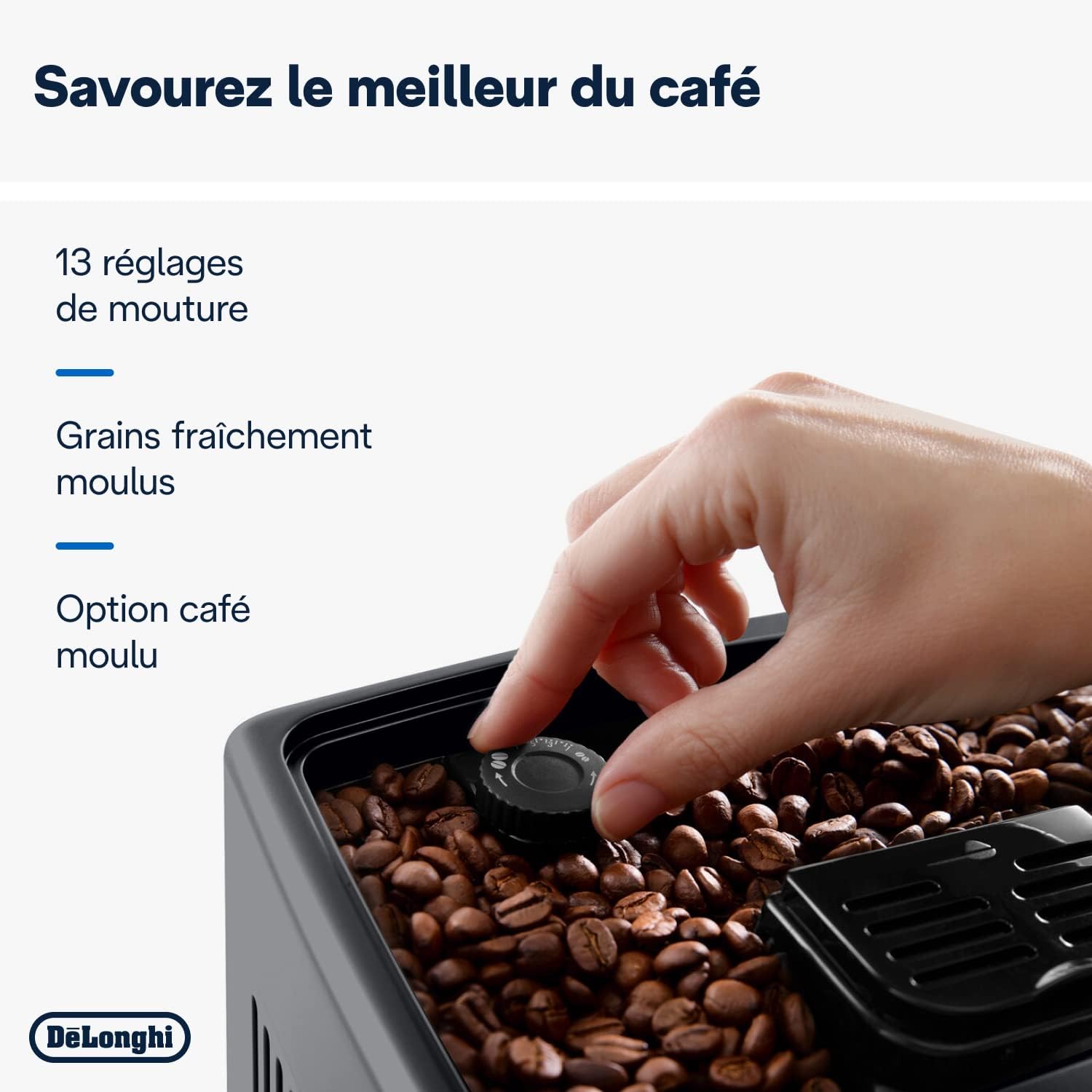 De'Longhi Dinamica Plus ECAM 370.70.B, Machine Expresso avec Broyeur, Système LatteCrema, Technologie Smart One Touch, Ecran Tactile Complet, Fonction My, 1.8l, Noir