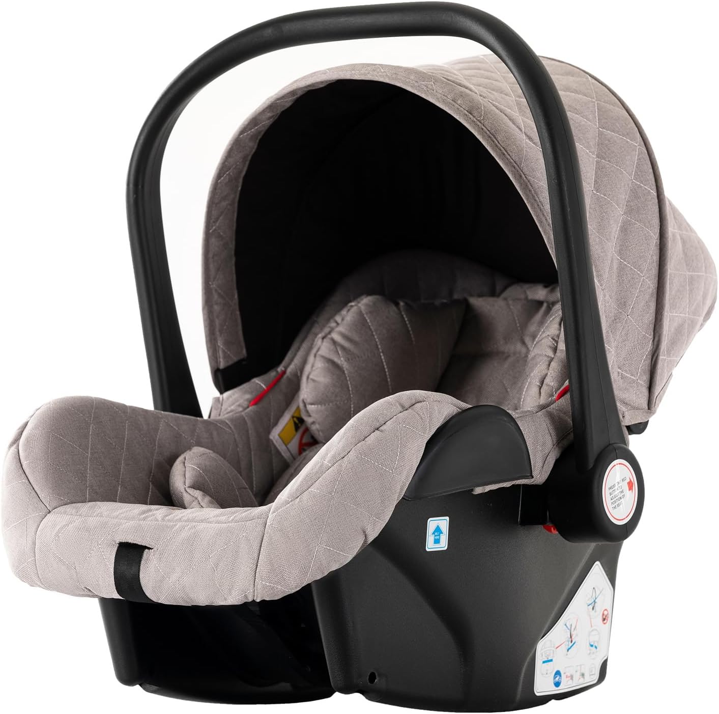 Magic ZC Poussette 3 en 1, Poussette Bebe avec Conception Portable Pliable en Un Clic, Pousette 3 en 1 avec Poussée Réversible Bidirectionnelle, Poussette Trio avec Accessoires (black gold 588)