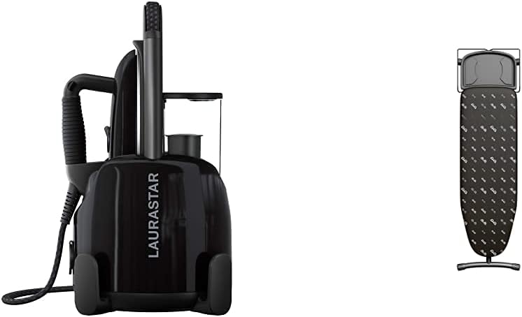 Laurastar Lift Plus Ultimate Black, Centrale Vapeur Nomade 3en1, Repasse, Défroisse et Purifie Vos Textiles, Vapeur Hygiénique, Design, Réservoir Amovible, Repassage Vertical, Enrouleur Automatique,