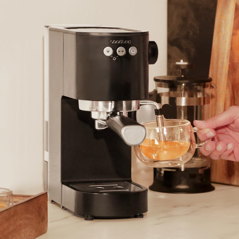 Cecotec semi-automatic espresso machine Power Espresso 20 Steel Pro Latte. 1350 W, Thermoblock, ForceAroma technology with 20 bars, full milk tank, instant cappuccino, cup warmer, double