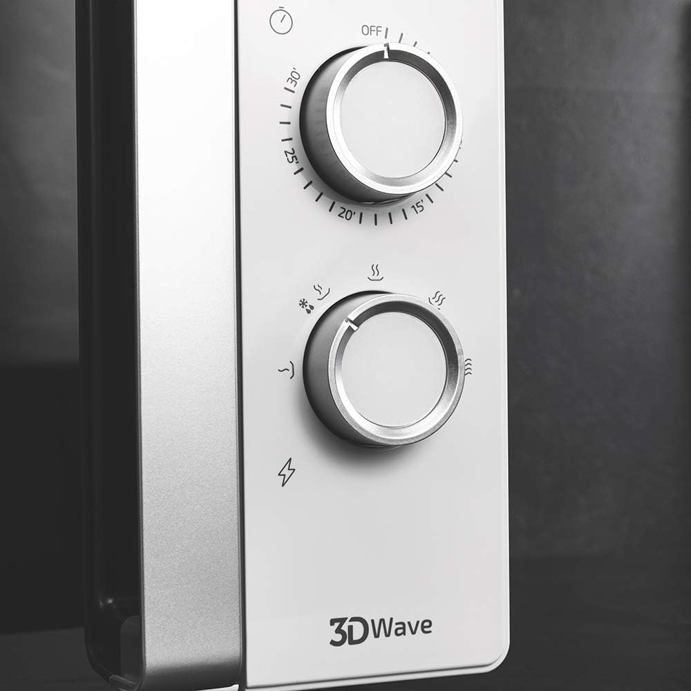 Cecotec Four à micro-ondes ProClean 9110 FullINOX avec grill 1000 W, 30 litres, 5 niveaux de puissance, 8 programmes, minuterie de 60 minutes, revêtement Ready2Clean, design avant miroir