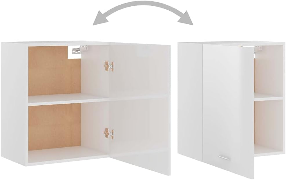 vidaXL Armoire à Micro-Ondes Placard Armoire de Rangement Meubles de Cuisine avec 4 Etagères Intérieur Maison Gris Béton 60x57x207 cm Aggloméré