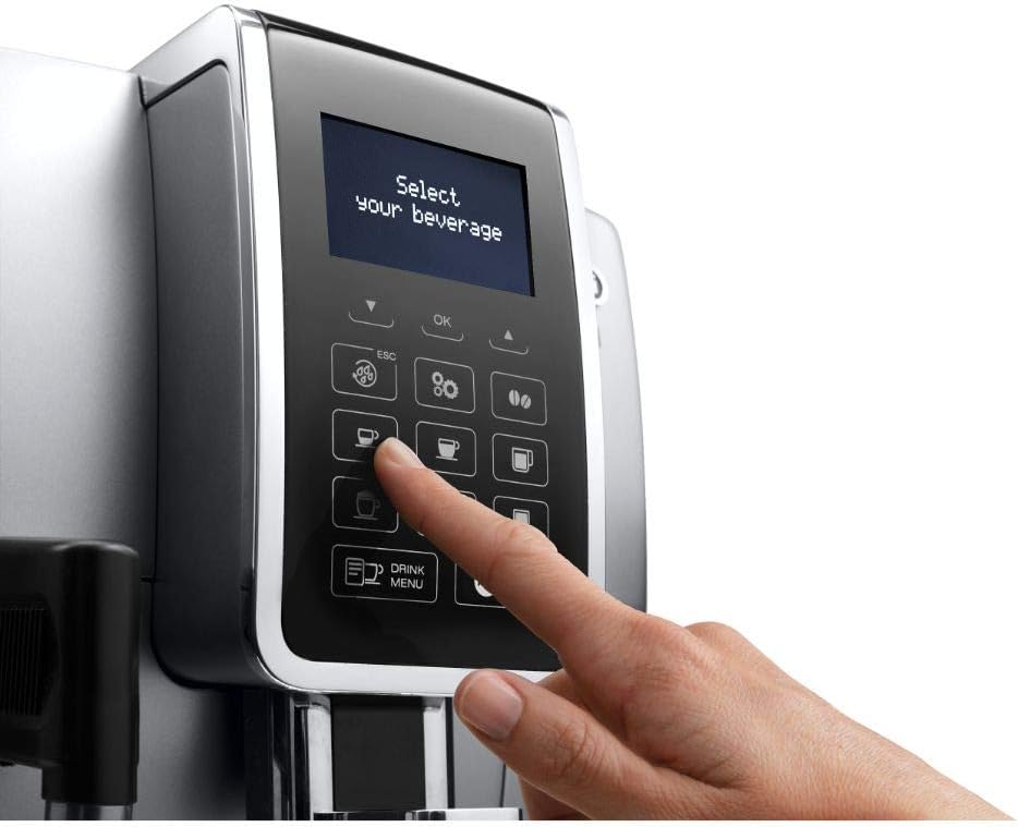 De'Longhi Dinamica Machine a Café Grain ECAM350.55.B Cappuccino et Expresso, 1.8L, Noir