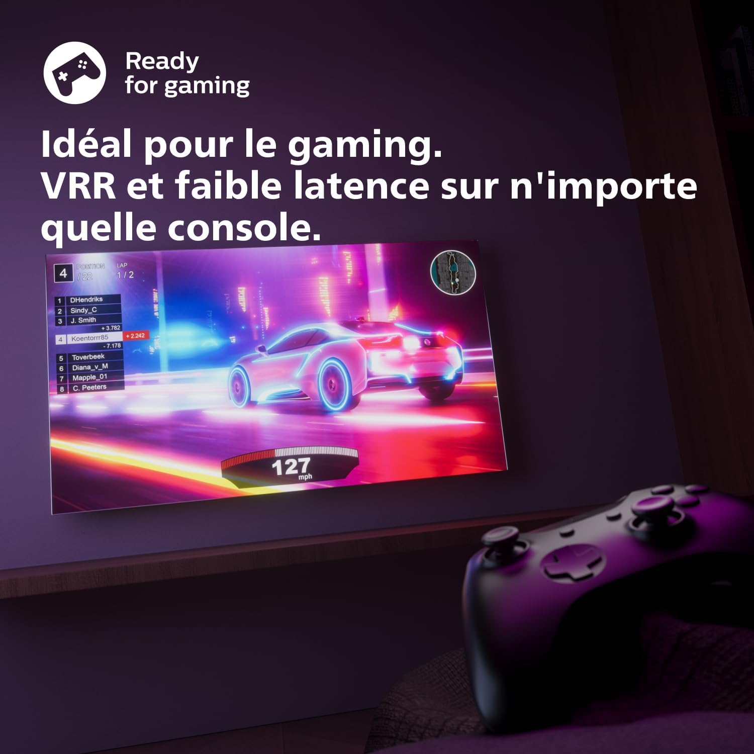 Philips 50PUS7609 Smart TV LED 4K - Écran 50 Pouces avec Plate-Forme Pixel Precise Ultra HD Titan OS et Son Dolby Atmos, Fonctionne avec Alexa et l’Assistant Vocal Google - Gris Anthracite