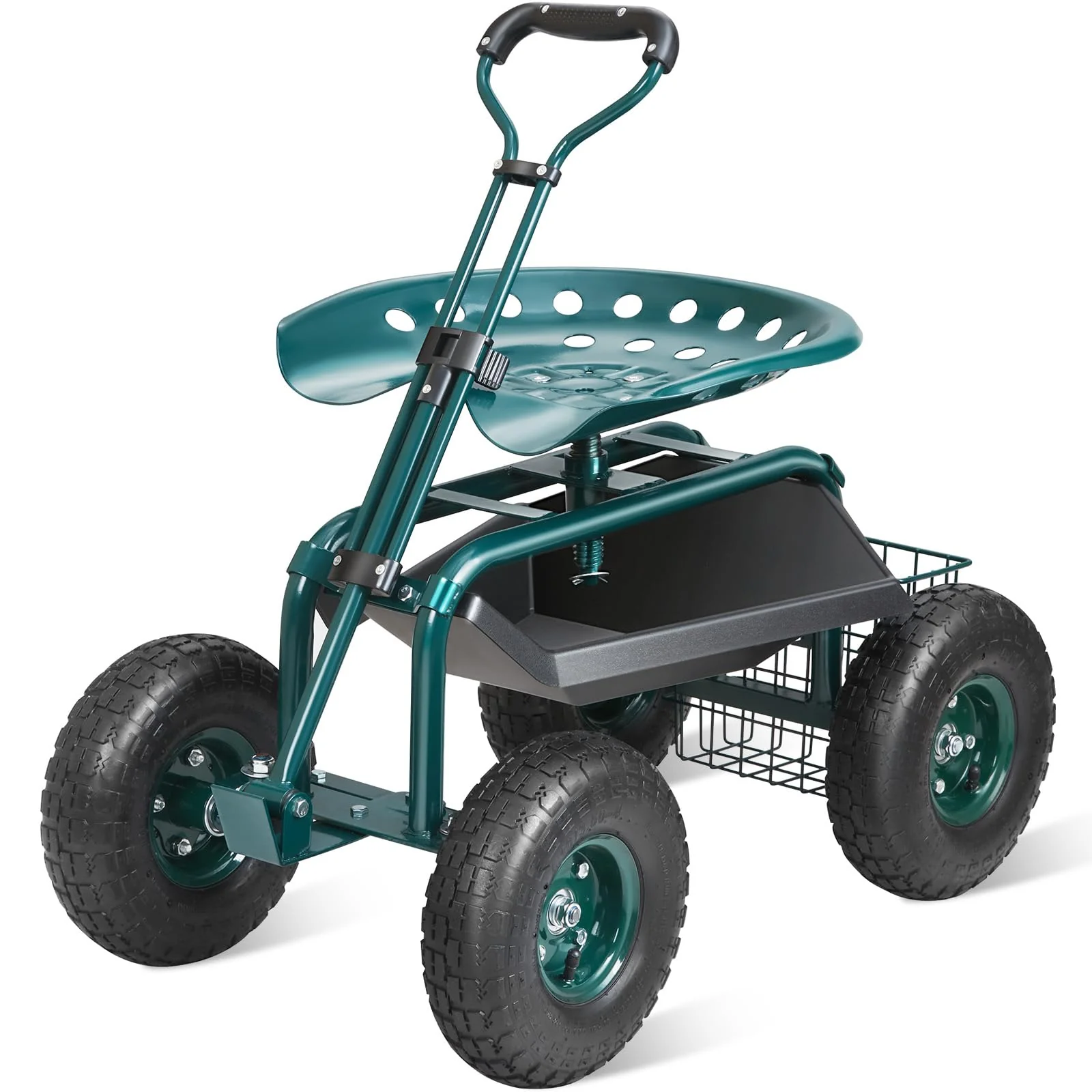 VEVOR Garden Cart Rolling Workseat with Wheels