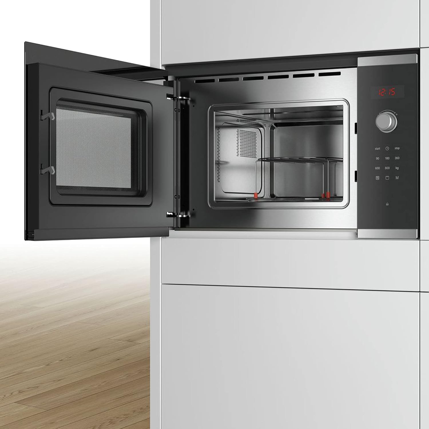 Bosch BEL523MS0 Série 4 - Micro-ondes intégrable - 60 x 38 cm - 5 puissances - 20L - Inox
