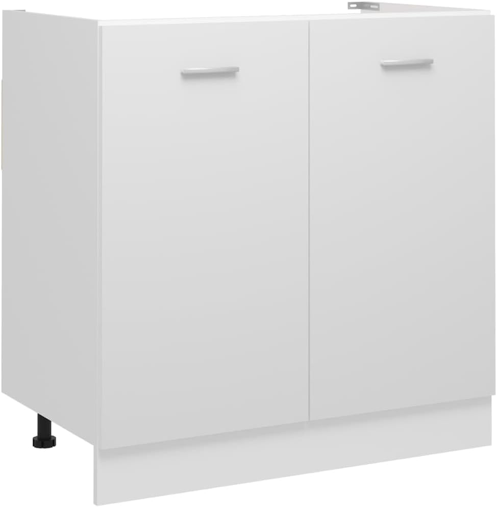 vidaXL Armoire à Micro-Ondes Placard Armoire de Rangement Meubles de Cuisine avec 4 Etagères Intérieur Maison Gris Béton 60x57x207 cm Aggloméré