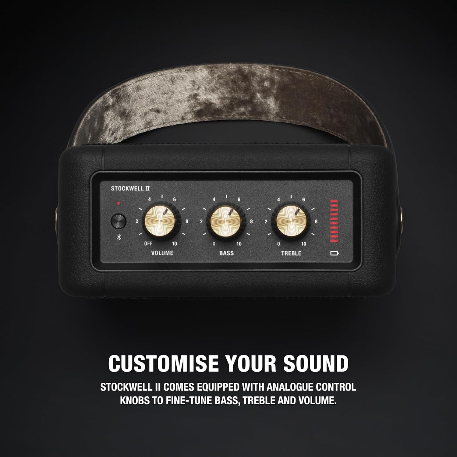 Marshall Stockwell II Enceinte Bluetooth Portatif - Noir et Laiton[Exclusif Amazon]