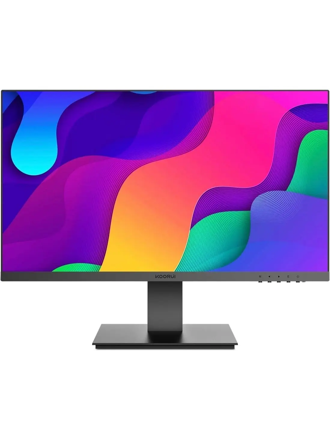 KOORUI 24 Inch Computer Monitor, FHD(1920 x 1080p) PC Monitors, 75Hz IPS Display, HDMI, VGA, 99% SRGB, 75 x 75 mm VESA Mountable, Frameless, Flicker-Free,