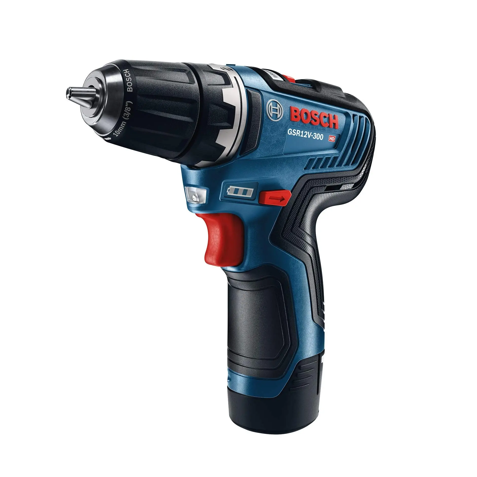 BOSCH CLPK22-120 12V Max Cordless 2-Tool 3/8 in. Drill/Driver and 1/4 in. Impact Driver Combo Kit with 2 Batteries, Charger and Case,Blue