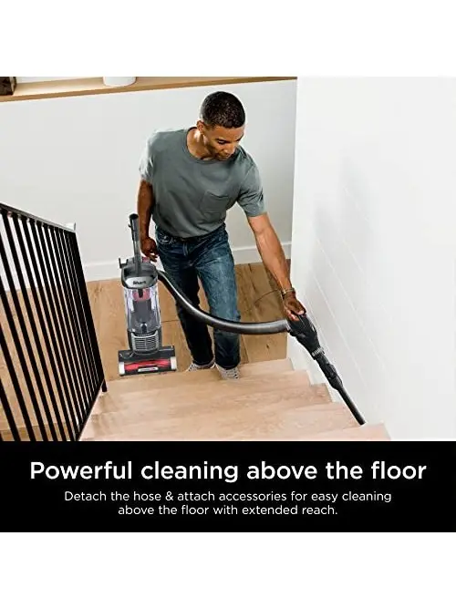 Shark ZU102 Rotator Pet Upright Vacuum with PowerFins HairPro & Odor Neutralizer Technology, Charcoal, 2.9 L Dust Cup