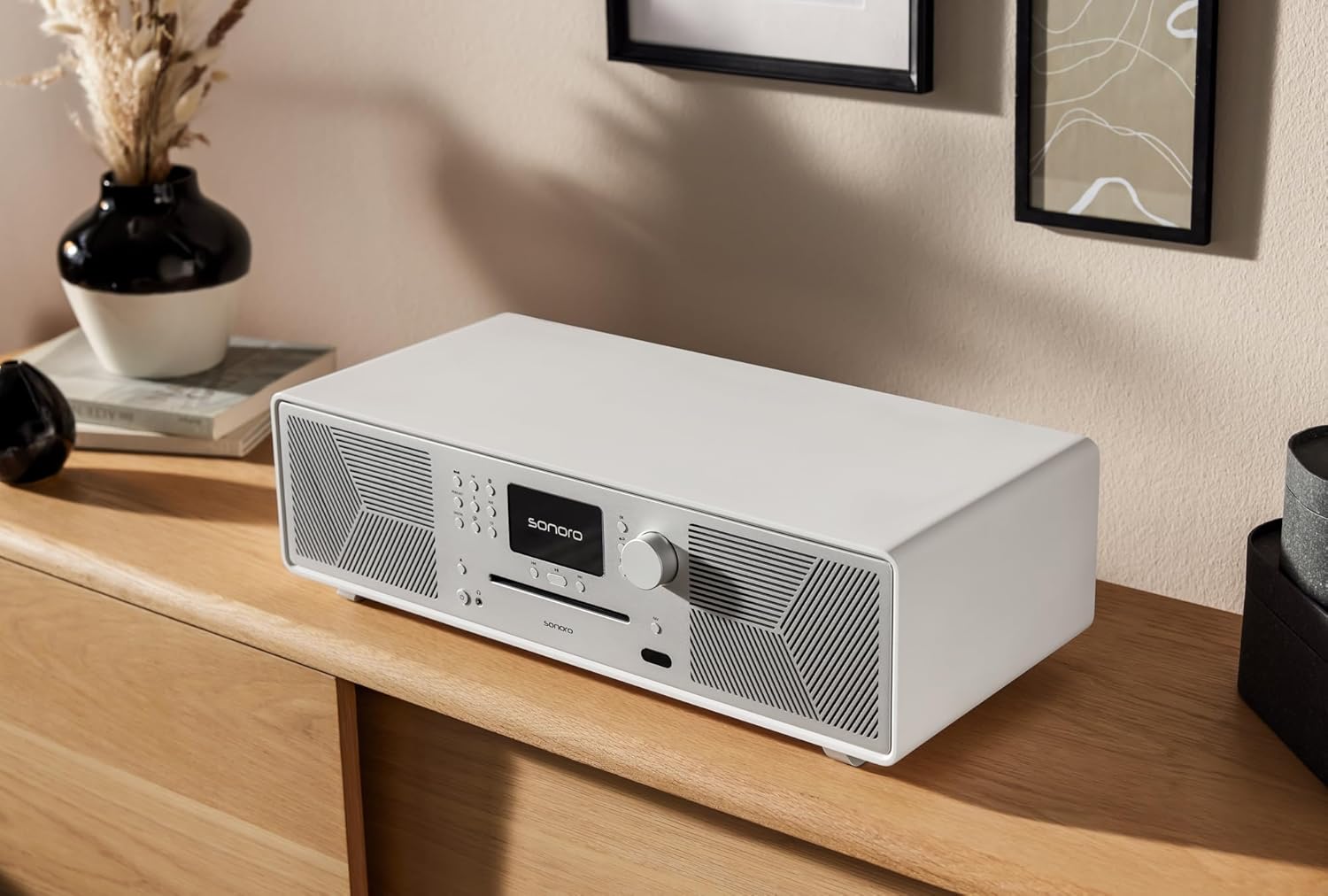 sonoro MEISTERSTÜCK (Gen.2) Chaîne Hi-FI (Airplay, Chromecast, Spotify, Tidal, FM, Dab+, USB) Noyer