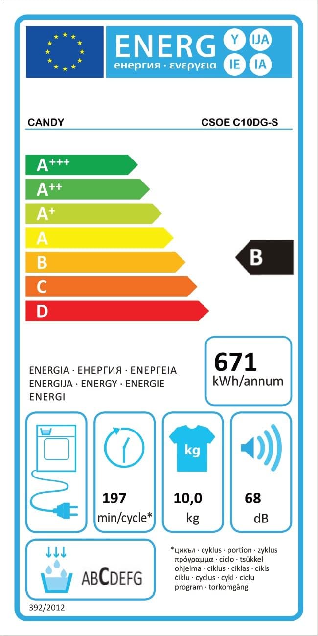 CANDY Sèche linge Condensation CSOEC10DG-S