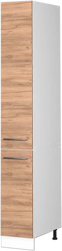 Vicco Meuble pour Four Fame-Line, Blanc Haute Brillance/Blanc, 60 cm avec étagères Ouvertes