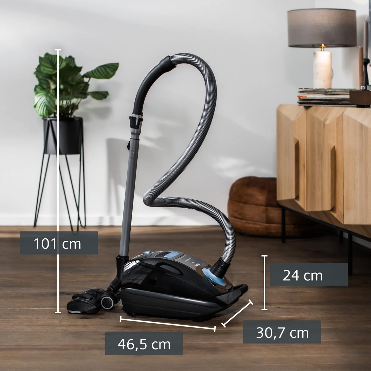 Siemens VSQ5X1230 Aspirateur 4,5 L Aspirateur réservoir cylindrique Sec 850 W Sac à poussière