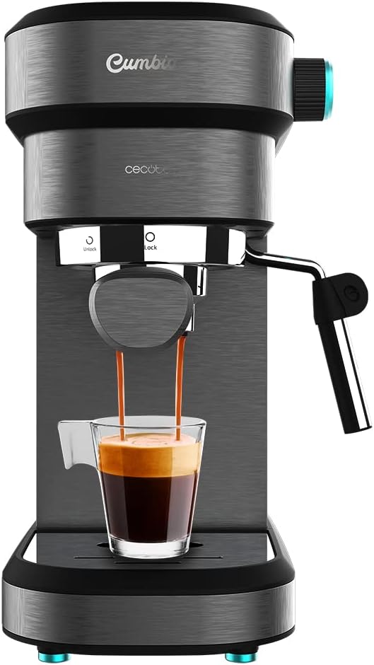 Cecotec semi-automatic espresso machine Power Espresso 20 Steel Pro Latte. 1350 W, Thermoblock, ForceAroma technology with 20 bars, full milk tank, instant cappuccino, cup warmer, double