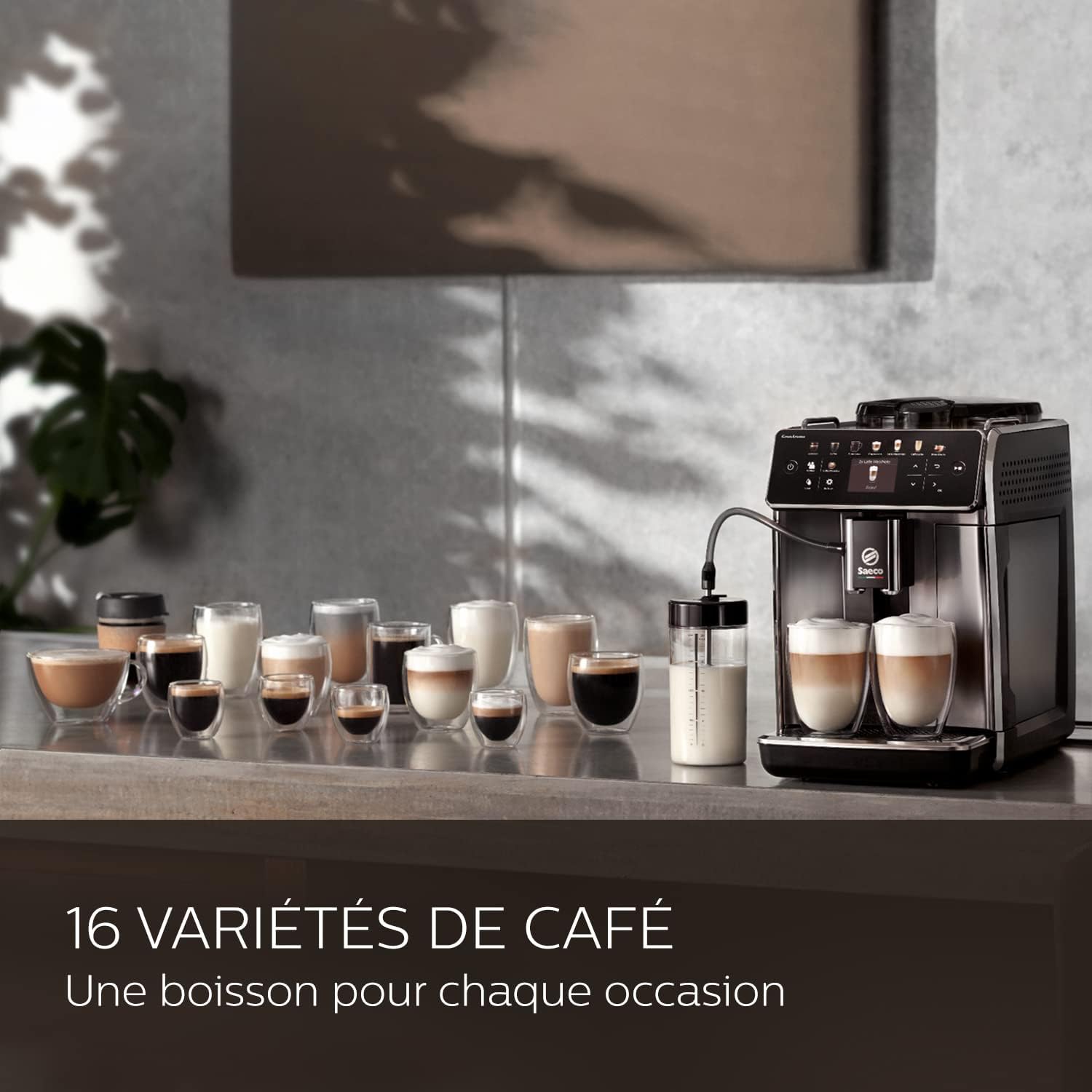 Saeco SM6580/10 Machine Espresso automatique - Noir brillant