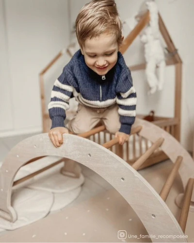 Arche d'escalade en bois bébés et enfants de 0 - 6 ans | Aire de jeux d'Intérieur