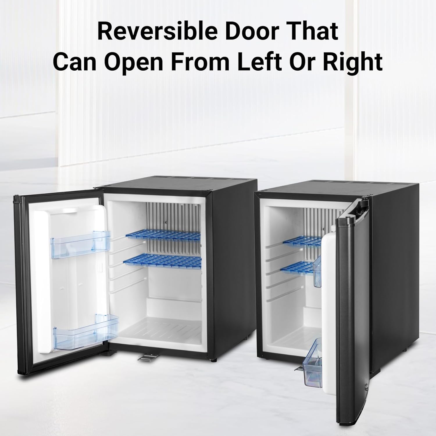 SMETA Frigo 12V, Réfrigérateur Camping 12V 220V 40L, Frigo Caravane, Mini Frigo de Chambre, Frigo 12V Camping Car, Réfrigérateur pour Voiture, Van, Fourgon, Bureau, Gîte - Noir