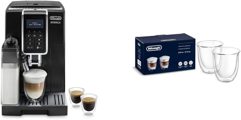 De'Longhi Dinamica Machine a Café Grain ECAM350.55.B Cappuccino et Expresso, 1.8L, Noir