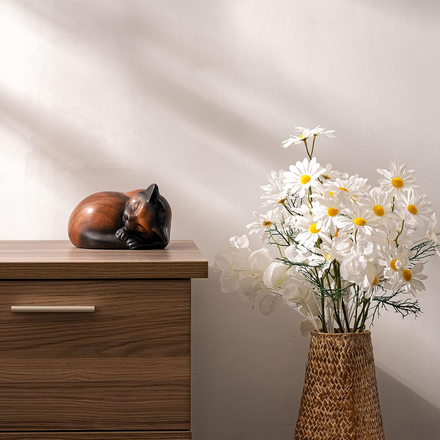 Kriss Art Urne pour animal de compagnie, urne de crémation en résine pour chat, urne pour cendres, urne pour petit animal