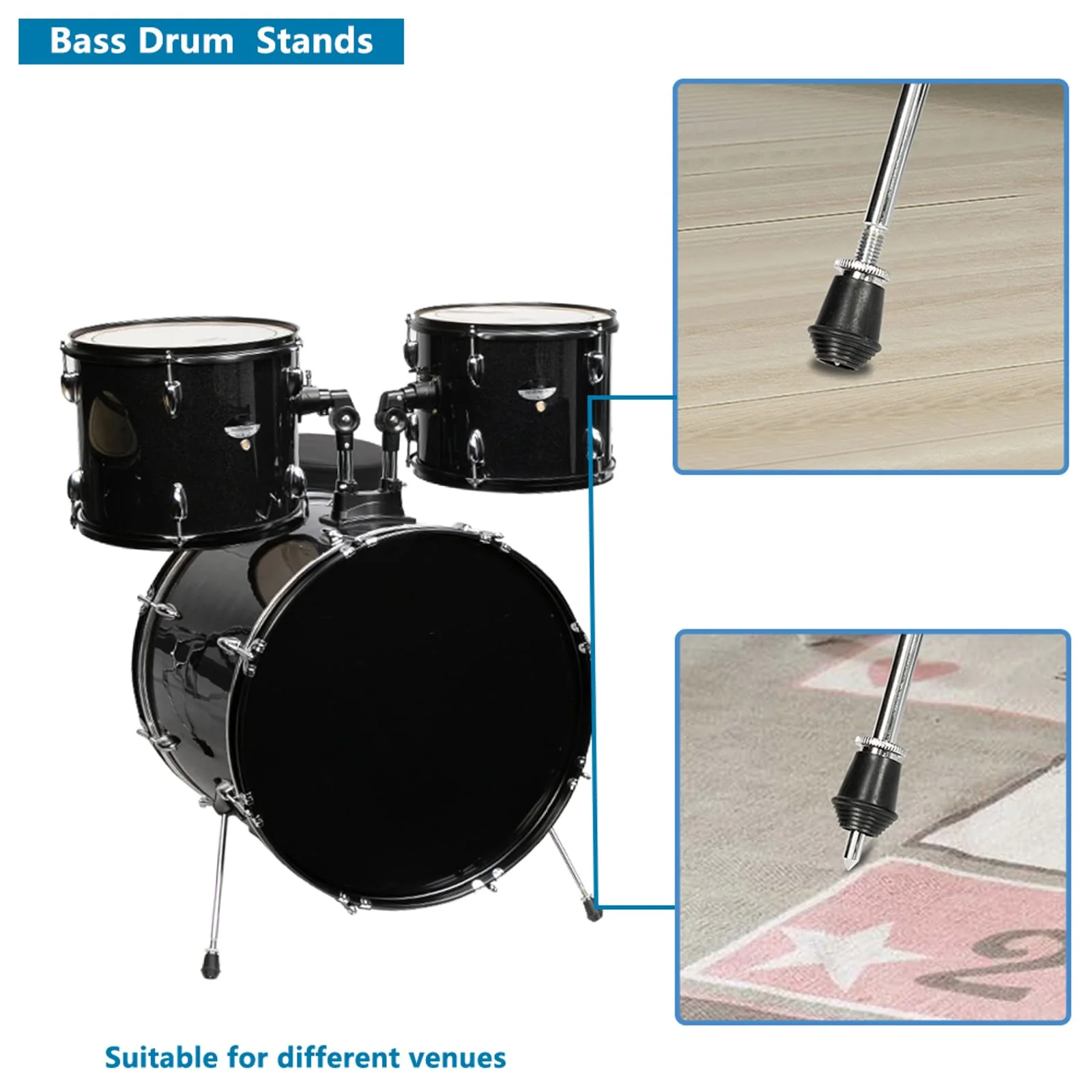 Ktaxon 5-Piece Adult Drum Set, 22 Inch Full-Size Drums Kit