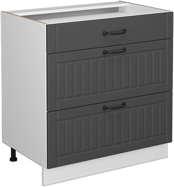 Vicco Meuble pour Four Fame-Line, Blanc Haute Brillance/Blanc, 60 cm avec étagères Ouvertes