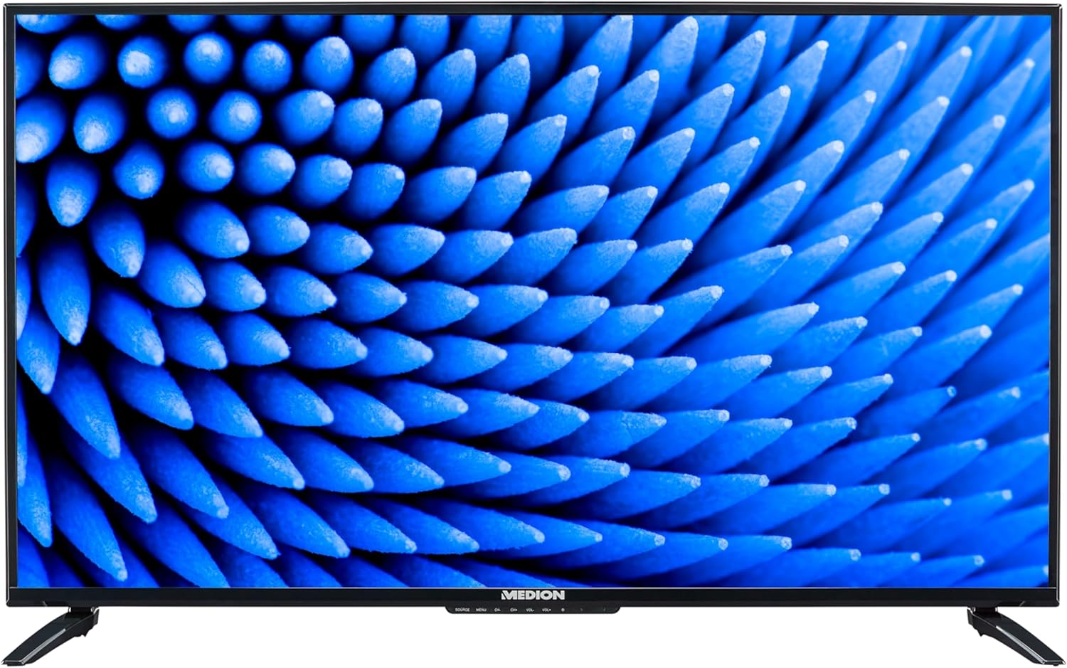 MEDION E14080 (MD 30224) Téléviseur Full HD 100,3 cm (40 Pouces) (Lecteur DVD intégré, récepteur Triple Tuner DVB-T2 DVB-C DVB-S2, 2 x HDMI, VGA, USB, Mediaplayer, CI+)