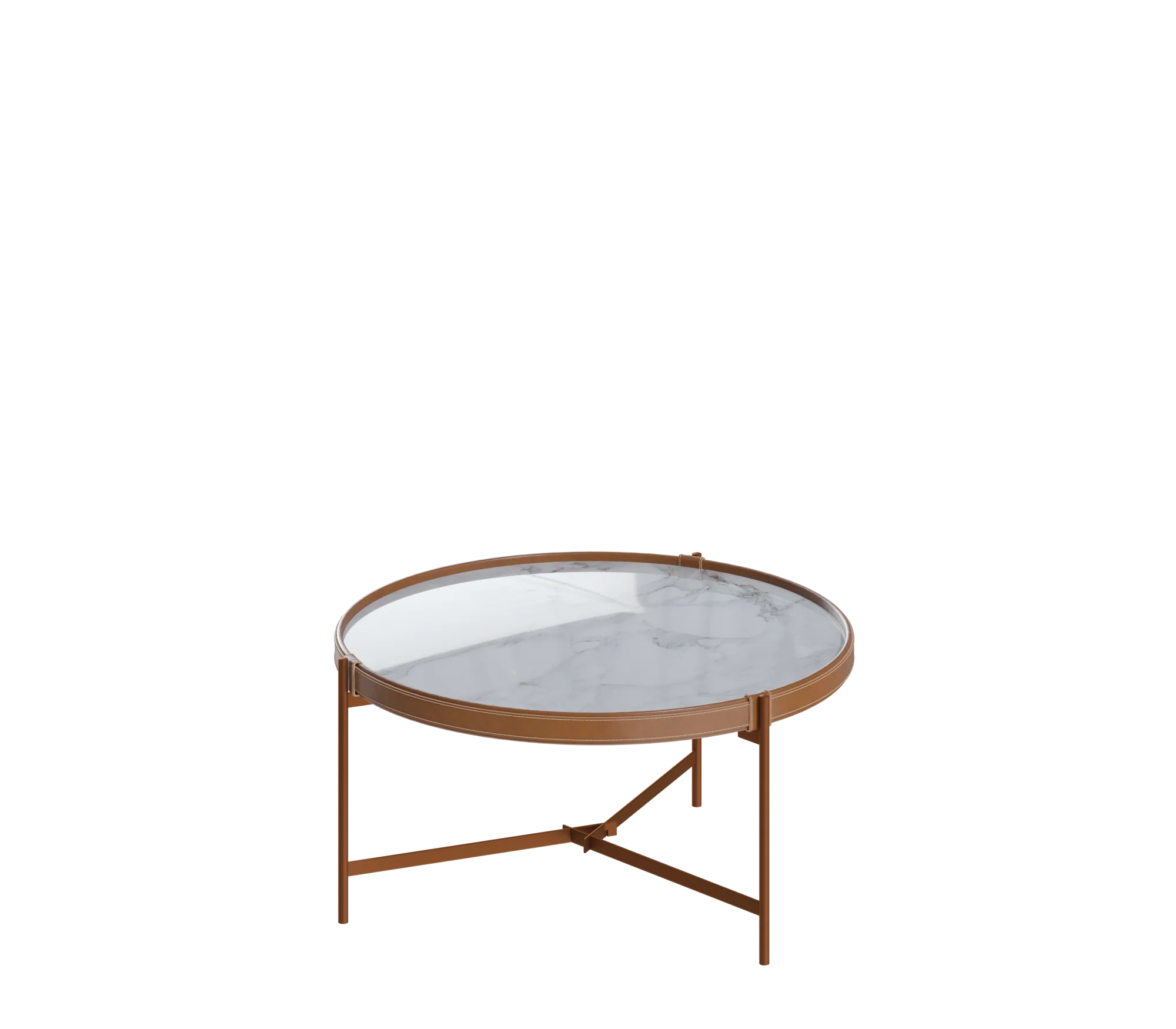 TABLE MESA AQUA CENTRO(P) MARMORE WHITE/COBRE 6809