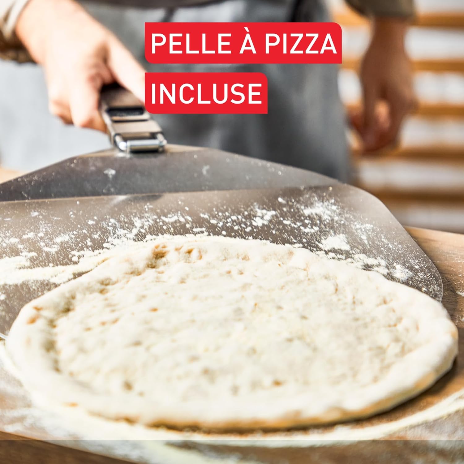 Tefal Pizza Pronto, Four à pizza maison, Four à pizza à gaz, Pierre rotative à 360° à l'intérieur, Pizza de 30 cm max, Cuisson Rapide, Application gratuite JM412010