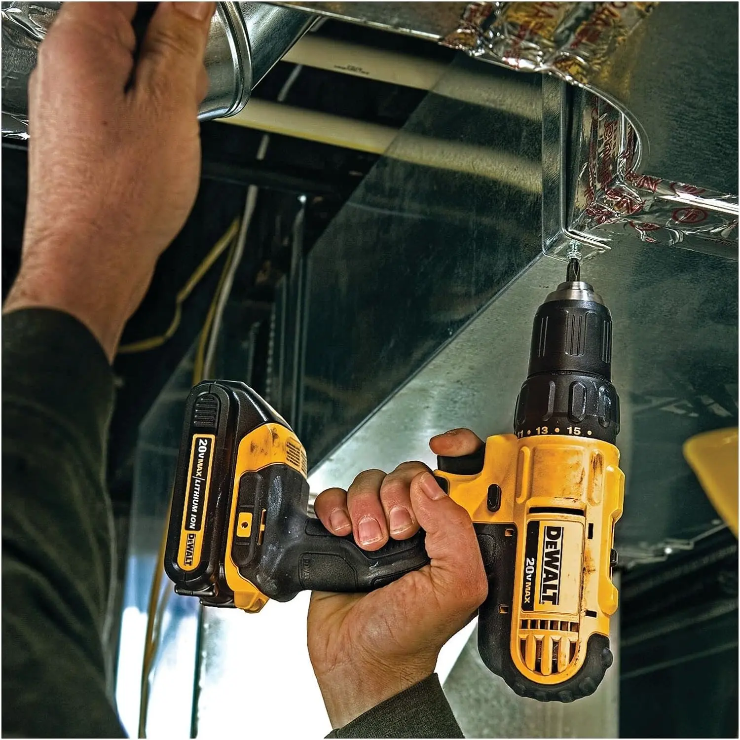 DEWALT 20V MAX Cordless Drill and Impact Driver, Power Tool Combo Kit with 2 Batteries and Charger (DCK240C2)