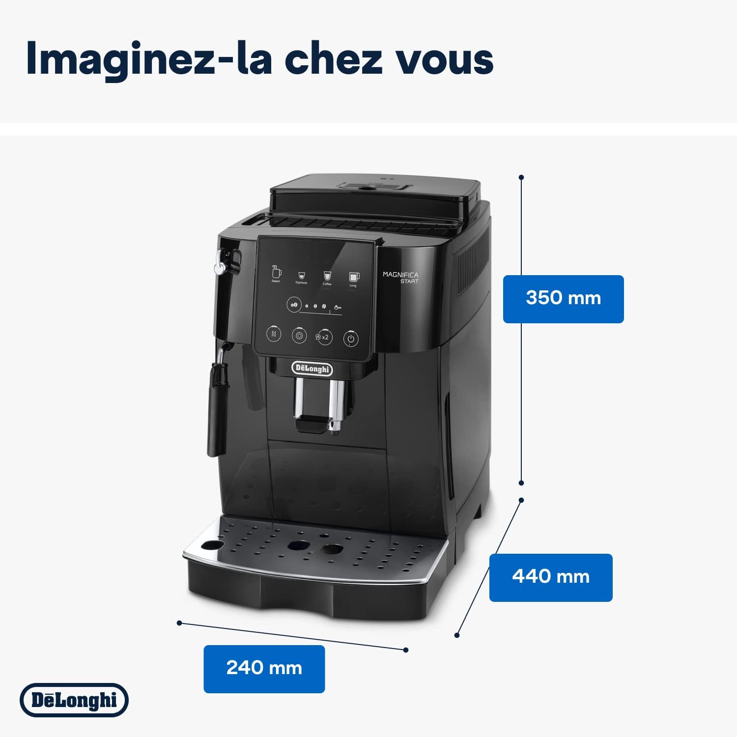 De'Longhi Magnifica S Smart Machine a Café Grain ECAM230.13.B, Machine Expresso et Cappuccino, 1.8L, 1450W, Noir [Exclusif Amazon]