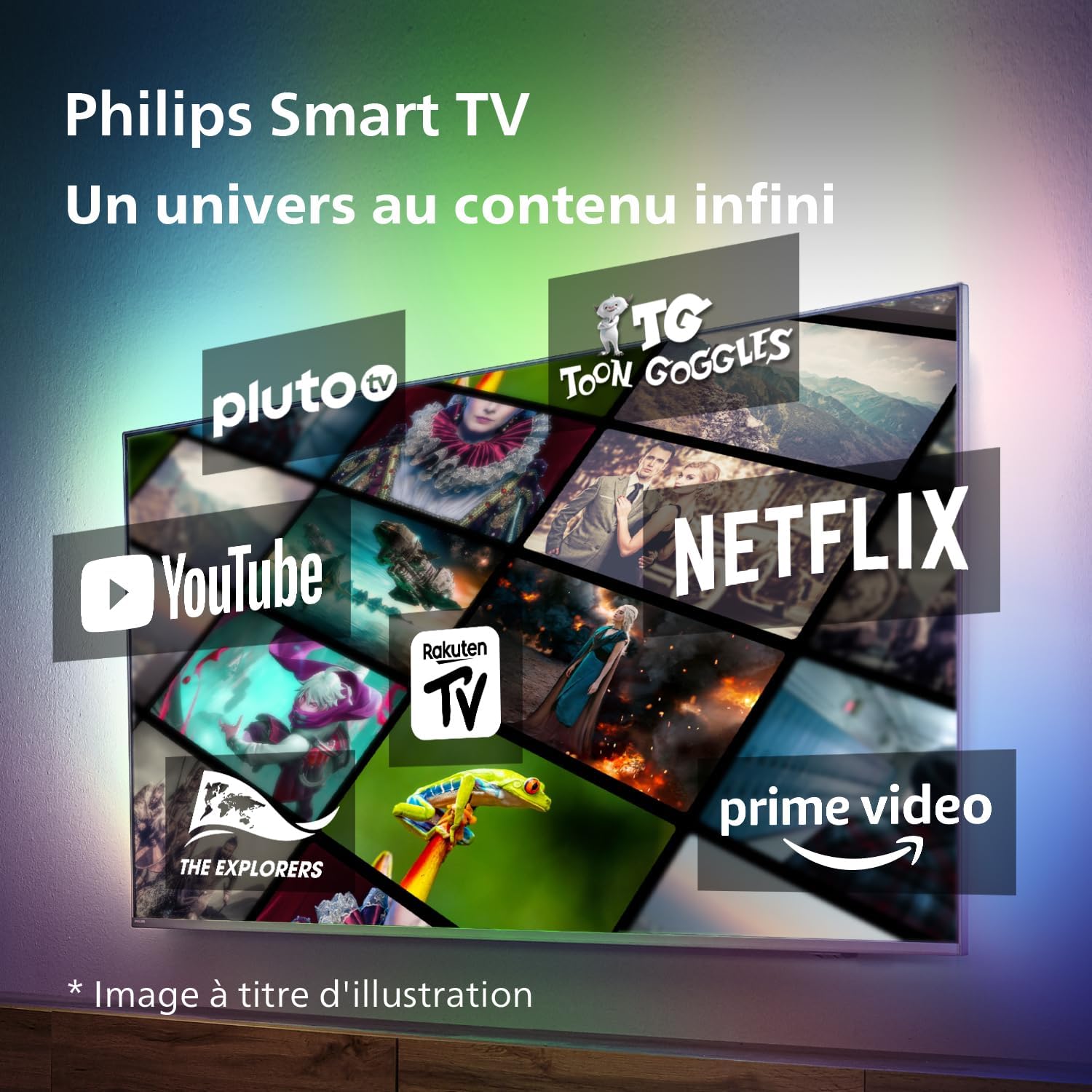 Philips 50PUS7609 Smart TV LED 4K - Écran 50 Pouces avec Plate-Forme Pixel Precise Ultra HD Titan OS et Son Dolby Atmos, Fonctionne avec Alexa et l’Assistant Vocal Google - Gris Anthracite